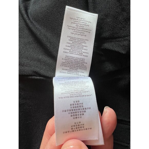 NWT Michael Kors Women’s Black Knit Knee Length Gold Zip Pencil Skirt Size 12 - Picture 3 of 16